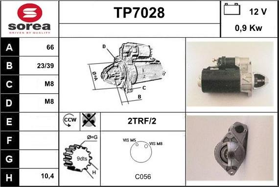 Sera TP7028 - Стартер autocars.com.ua