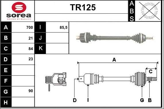 Sera TR125 - Приводний вал autocars.com.ua