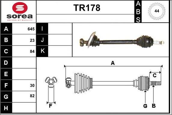 Sera TR178 - Приводной вал autodnr.net