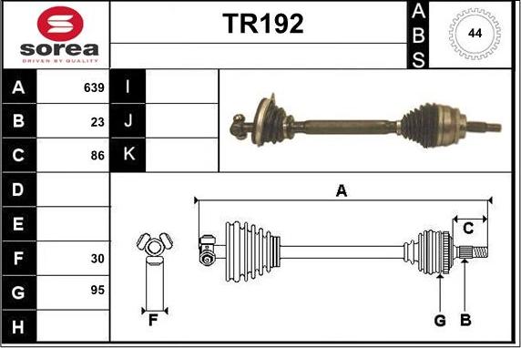 Sera TR192 - Приводной вал autodnr.net