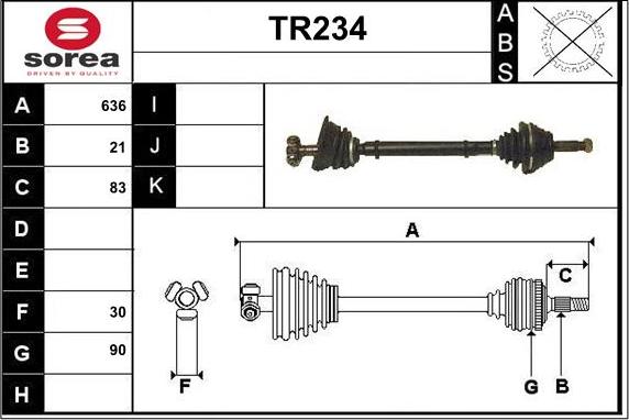 Sera TR234 - Приводной вал autodnr.net