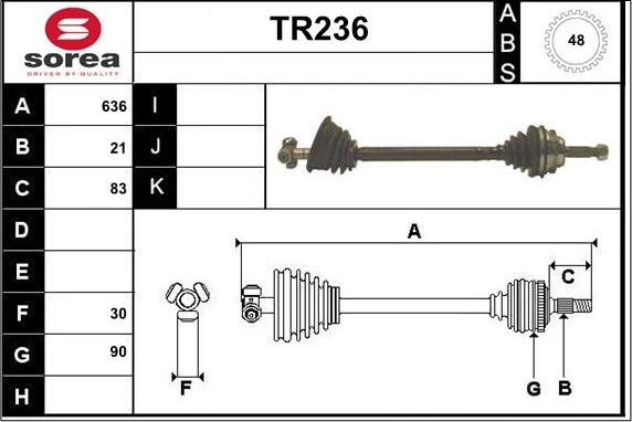 Sera TR236 - Приводной вал autodnr.net