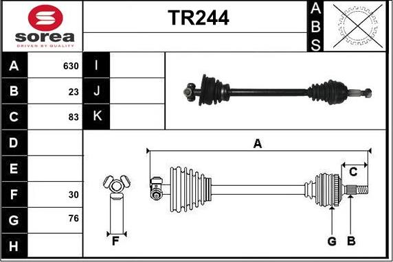 Sera TR244 - Приводной вал autodnr.net