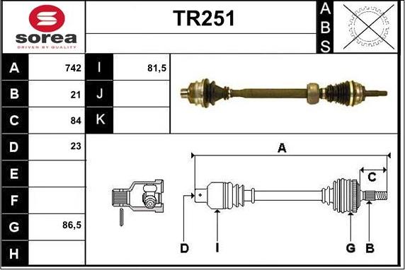 Sera TR251 - Приводной вал autodnr.net