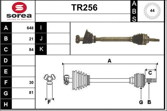 Sera TR256 - Приводной вал autodnr.net