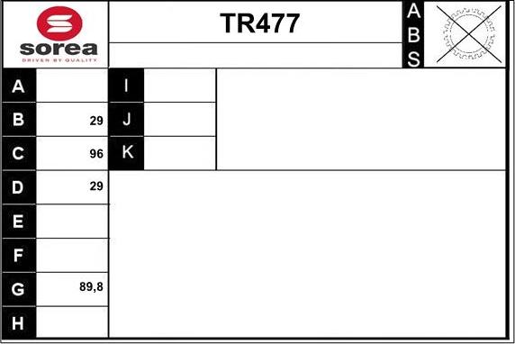 Sera TR477 - Приводний вал autocars.com.ua