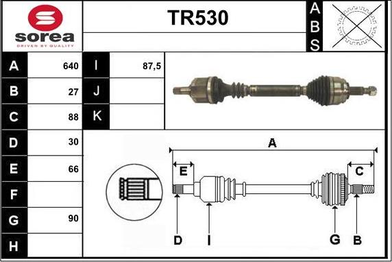 Sera TR530 - Приводной вал autodnr.net