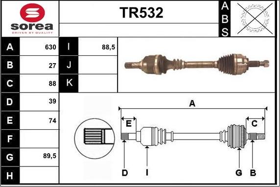 Sera TR532 - Приводной вал autodnr.net