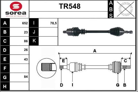 Sera TR548 - Приводной вал autodnr.net