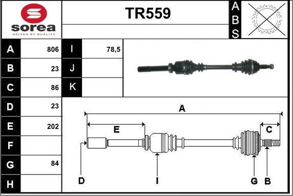 Sera TR559 - Приводной вал autodnr.net