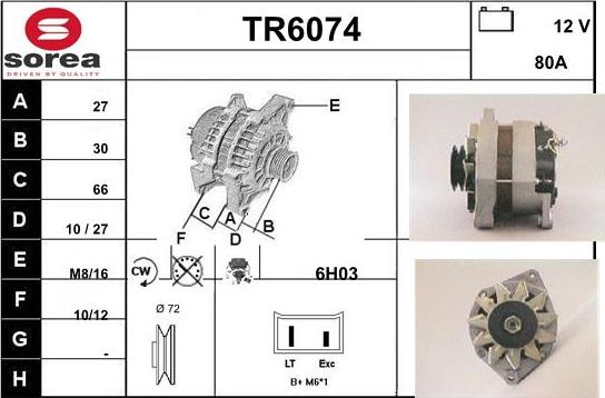 Sera TR6074 - Генератор autocars.com.ua