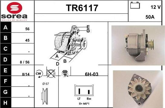 Sera TR6117 - Генератор autocars.com.ua