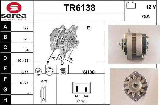 Sera TR6138 - Генератор autocars.com.ua