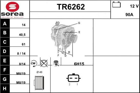 Sera TR6262 - Генератор autocars.com.ua