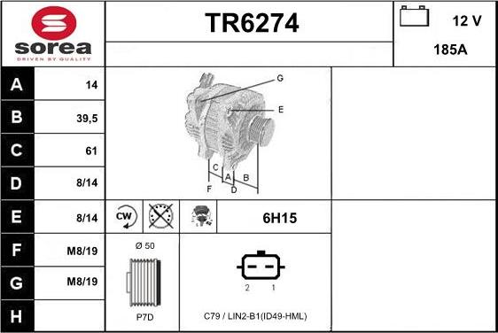 Sera TR6274 - Генератор autocars.com.ua