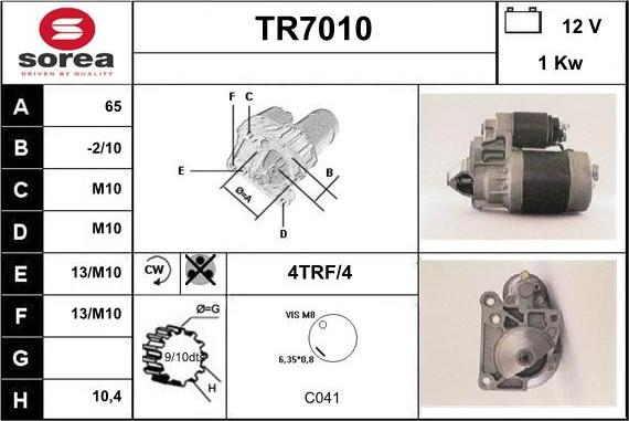 Sera TR7010 - Стартер autodnr.net