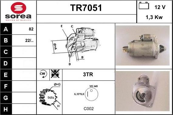 Sera TR7051 - Стартер autocars.com.ua