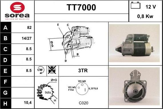 Sera TT7000 - Стартер autocars.com.ua