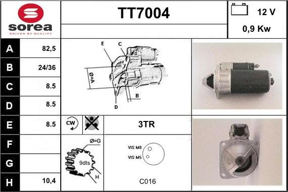 Sera TT7004 - Стартер autocars.com.ua