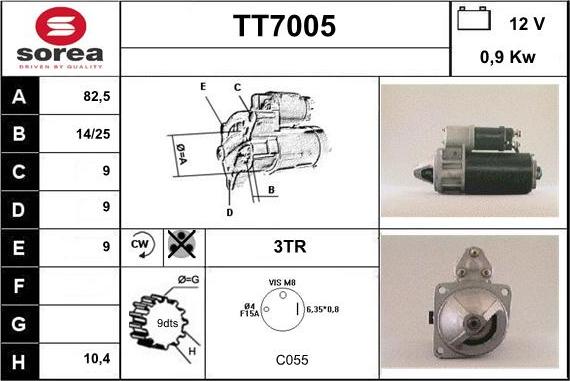 Sera TT7005 - Стартер autocars.com.ua