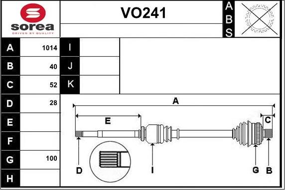 Sera VO241 - Приводной вал autodnr.net