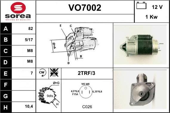 Sera VO7002 - Стартер autodnr.net