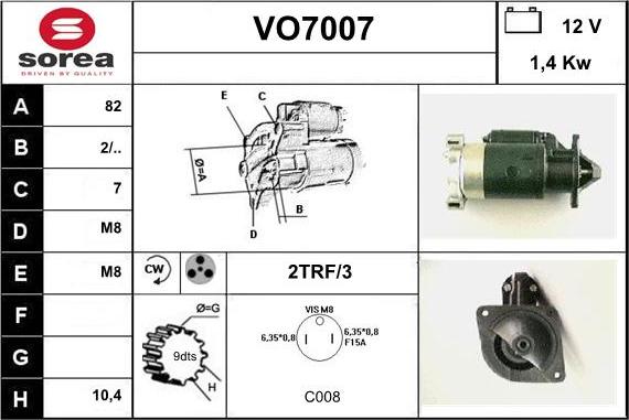 Sera VO7007 - Стартер autodnr.net