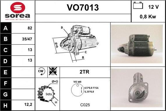 Sera VO7013 - Стартер autodnr.net