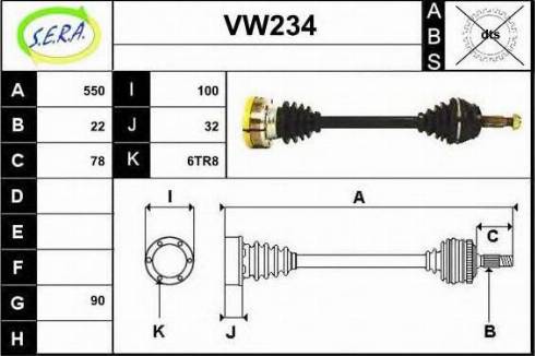 Sera VW234 - Приводной вал autodnr.net