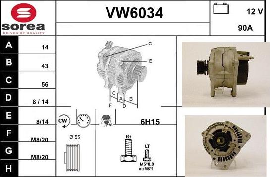 Sera VW6034 - Генератор autocars.com.ua