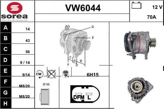 Sera VW6044 - Генератор autocars.com.ua