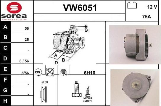 Sera VW6051 - Генератор autocars.com.ua