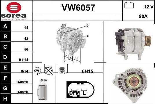 Sera VW6057 - Генератор autocars.com.ua