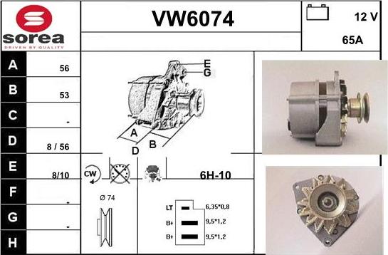 Sera VW6074 - Генератор autocars.com.ua