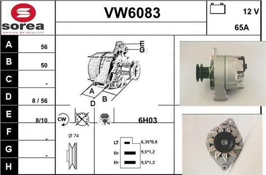 Sera VW6083 - Генератор autocars.com.ua