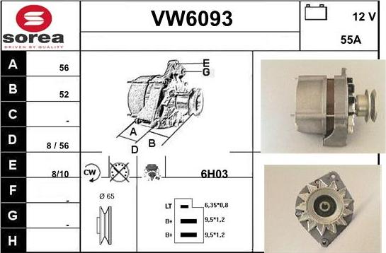 Sera VW6093 - Генератор autocars.com.ua