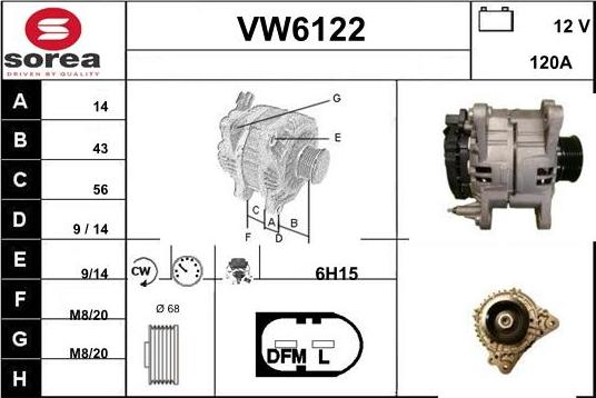 Sera VW6122 - Генератор autocars.com.ua