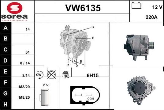 Sera VW6135 - Генератор autocars.com.ua