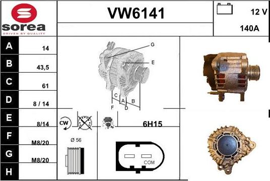 Sera VW6141 - Генератор autocars.com.ua