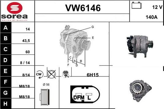 Sera VW6146 - Генератор autocars.com.ua