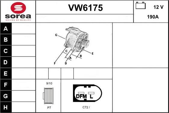 Sera VW6175 - Генератор autocars.com.ua
