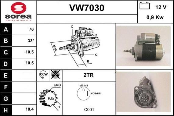 Sera VW7030 - Стартер autodnr.net