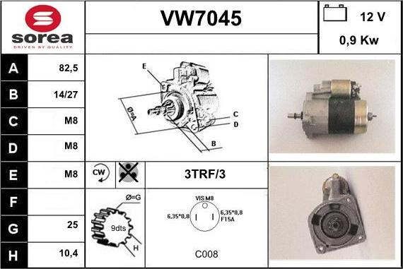 Sera VW7045 - Стартер autodnr.net