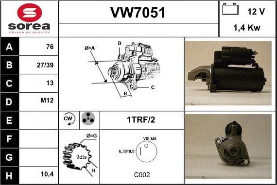 Sera VW7051 - Стартер autodnr.net