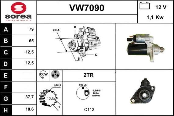 Sera VW7090 - Стартер autocars.com.ua