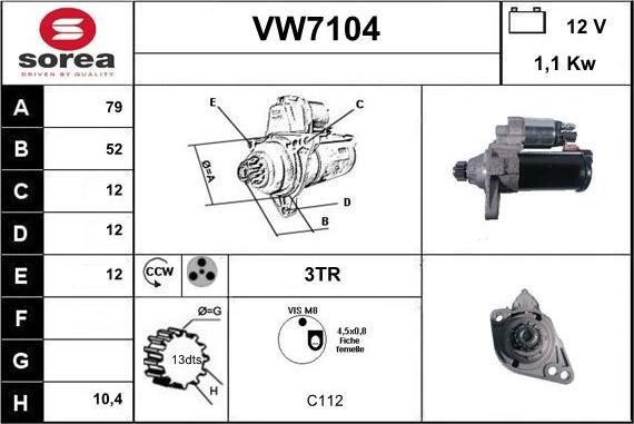 Sera VW7104 - Стартер autodnr.net