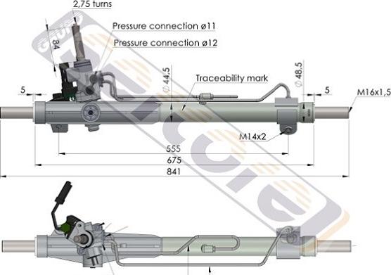 Sercore 131142S - Рульовий механізм, рейка autocars.com.ua