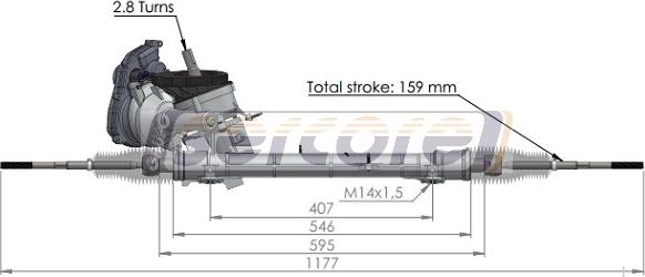 Sercore 131244 - Рульовий механізм, рейка autocars.com.ua