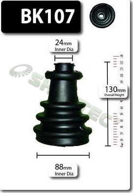 Shaftec BK107 - Пильник, приводний вал autocars.com.ua