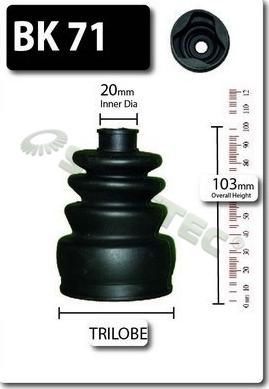 Shaftec BK71 - Пильник, приводний вал autocars.com.ua